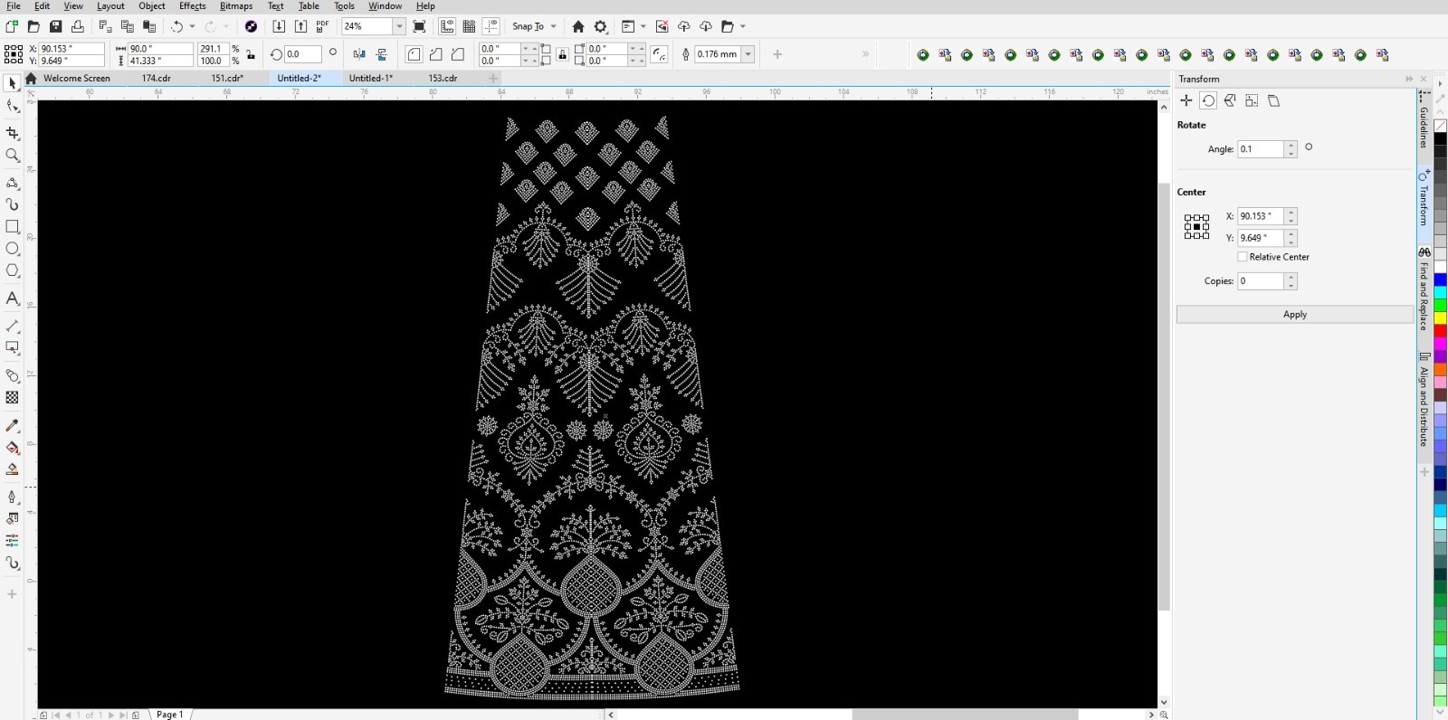 Design prototype on screen